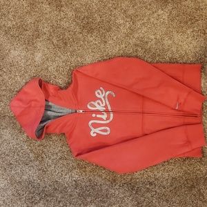 Nike girls hooded sweatshirt, size medium